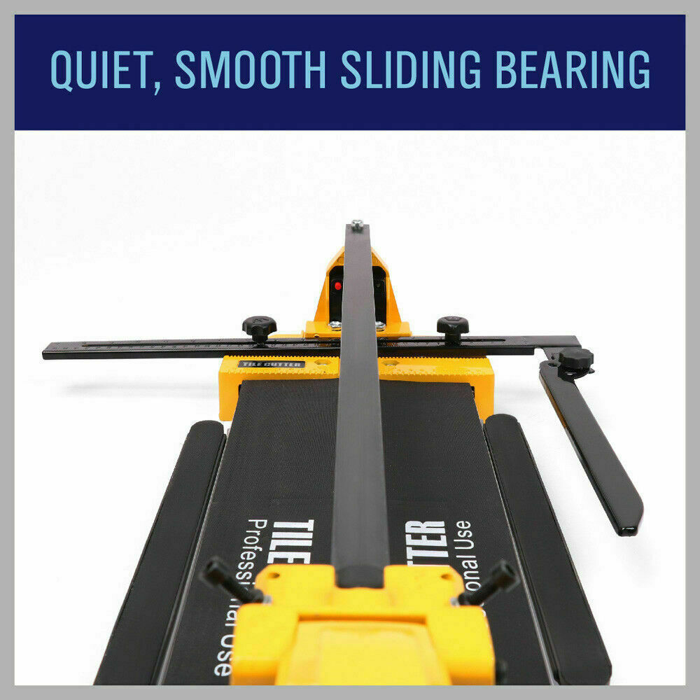 Professional 600mm Manual Tile Cutter with Laser Guide - Features Titanium Cutting Wheel, Non-Slip Bed, and Adjustable Table