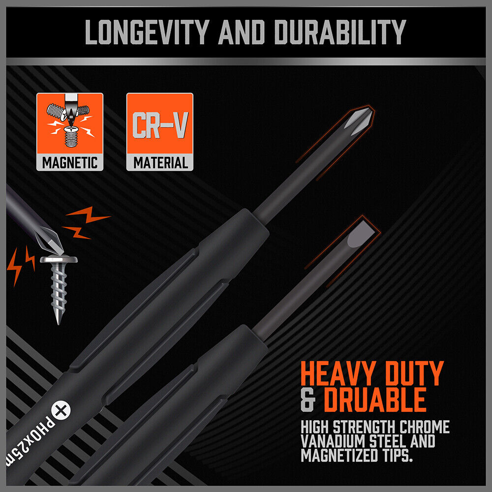 6Pc Precision Screwdriver Kit for Electronic Repairs - Includes Phillips & Slotted Drivers with Magnetic Tips and Storage Case