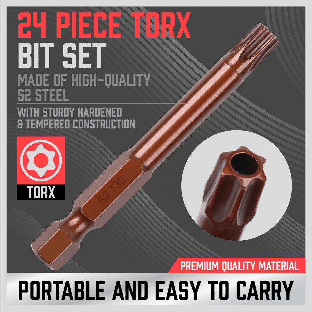 High-Precision Torx Bit Set for Screwdrivers and Drills