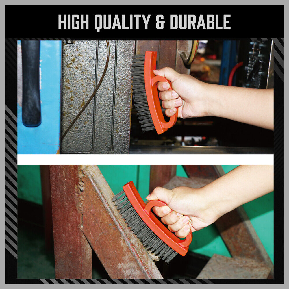 Stainless steel wire brush, 165CM length with a comfortable grip handle for effective cleaning on hard surfaces