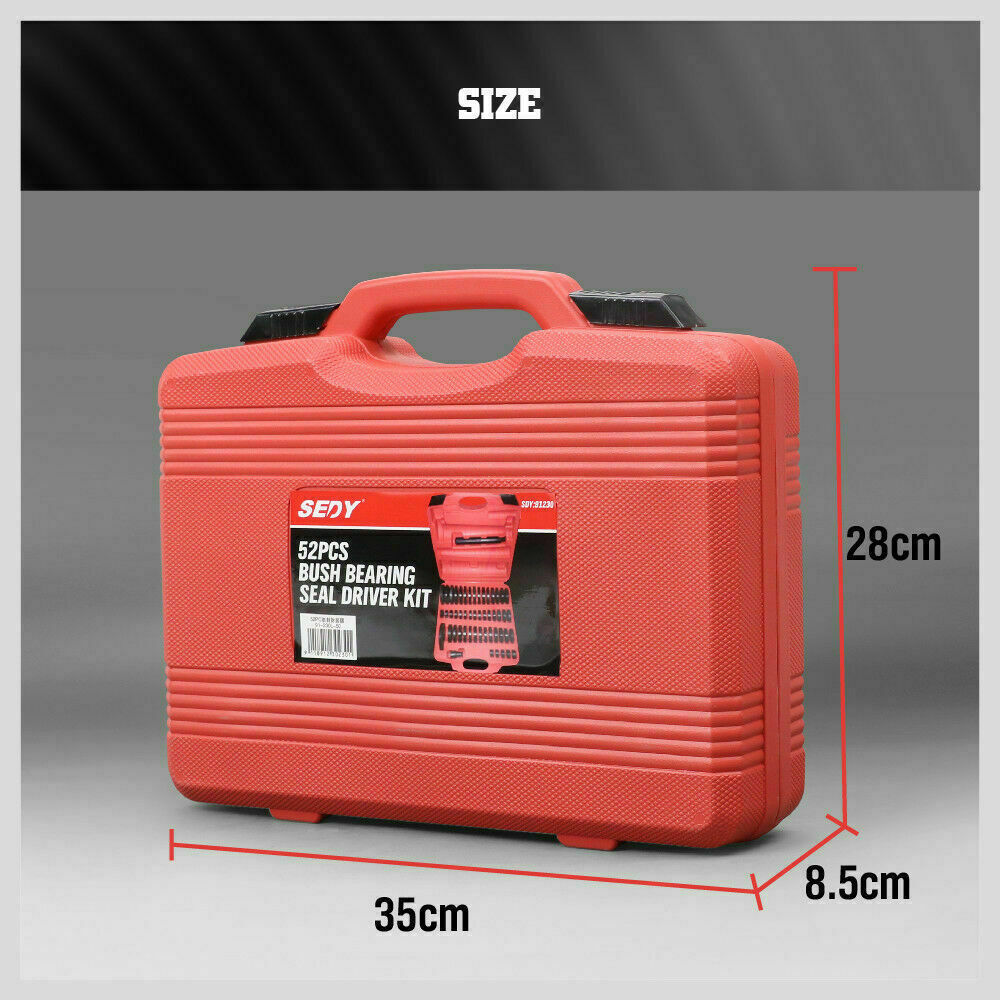 Comprehensive 52-Piece Bearing, Bushing, and Seal Driver Set - Ranging from 18mm to 75mm for Versatile Mechanical Use