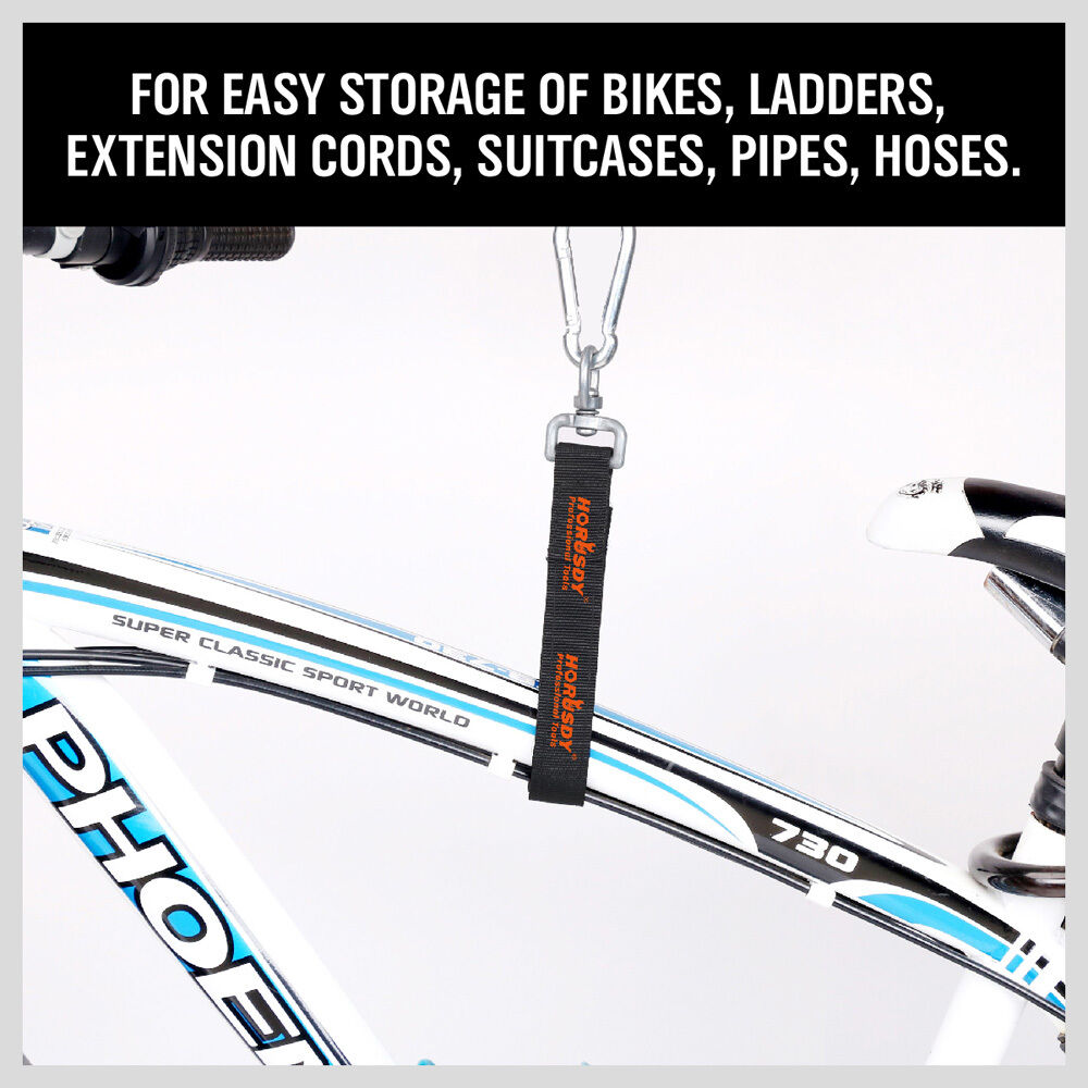 Set of two water bottle holders with a sturdy carabiner clip and strap, capable of holding up to 80KG, suitable for bikes, ladders, and more