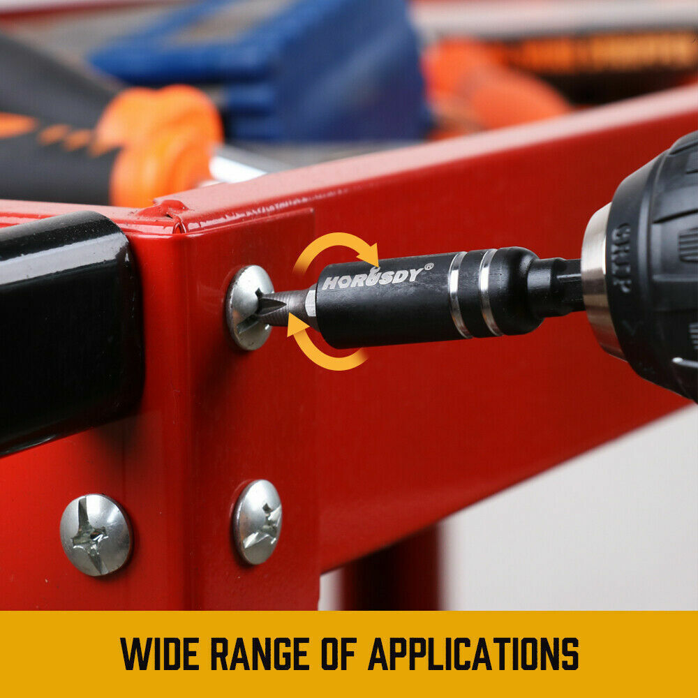 10-Piece Magnetic Extension Socket Drill Bit Holders with Universal 1/4" Hex Shanks for Secure Bit Retention