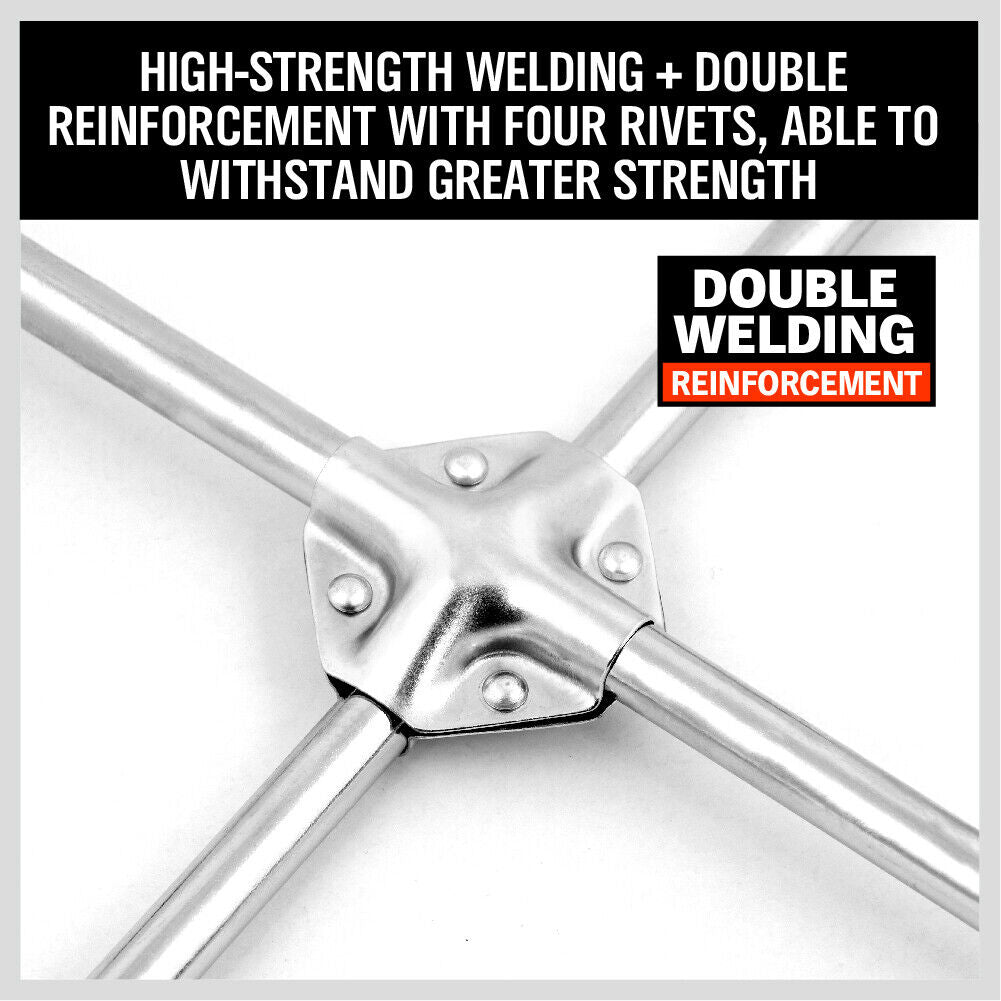 Heavy-Duty 20-Inch 4-Way Cross Wheel Wrench with 17mm, 19mm, 21mm, 23mm Sockets