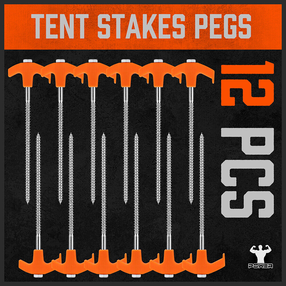 HORUSDY 18PCS Camping Tent Pegs Kit with Magnetic Socket and Accessories, Perfect for Secure and Easy Tent Setup