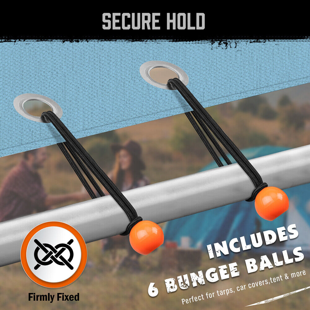 HORUSDY 28Pcs Outdoor Bungee Cord Set - Heavy-Duty Latex and Polyester, Multi-Length Cords with Secure Hooks