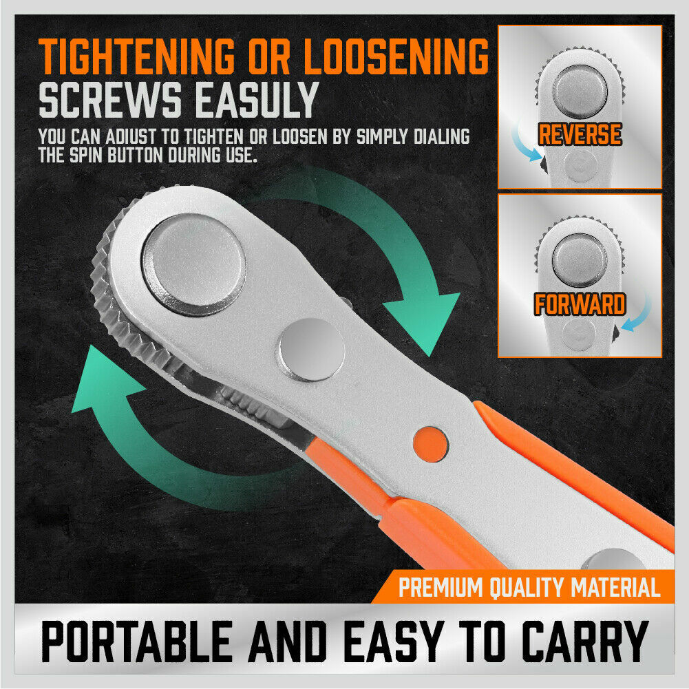 Compact Ratcheting Screwdriver Kit with Various Bits for Detailed Work