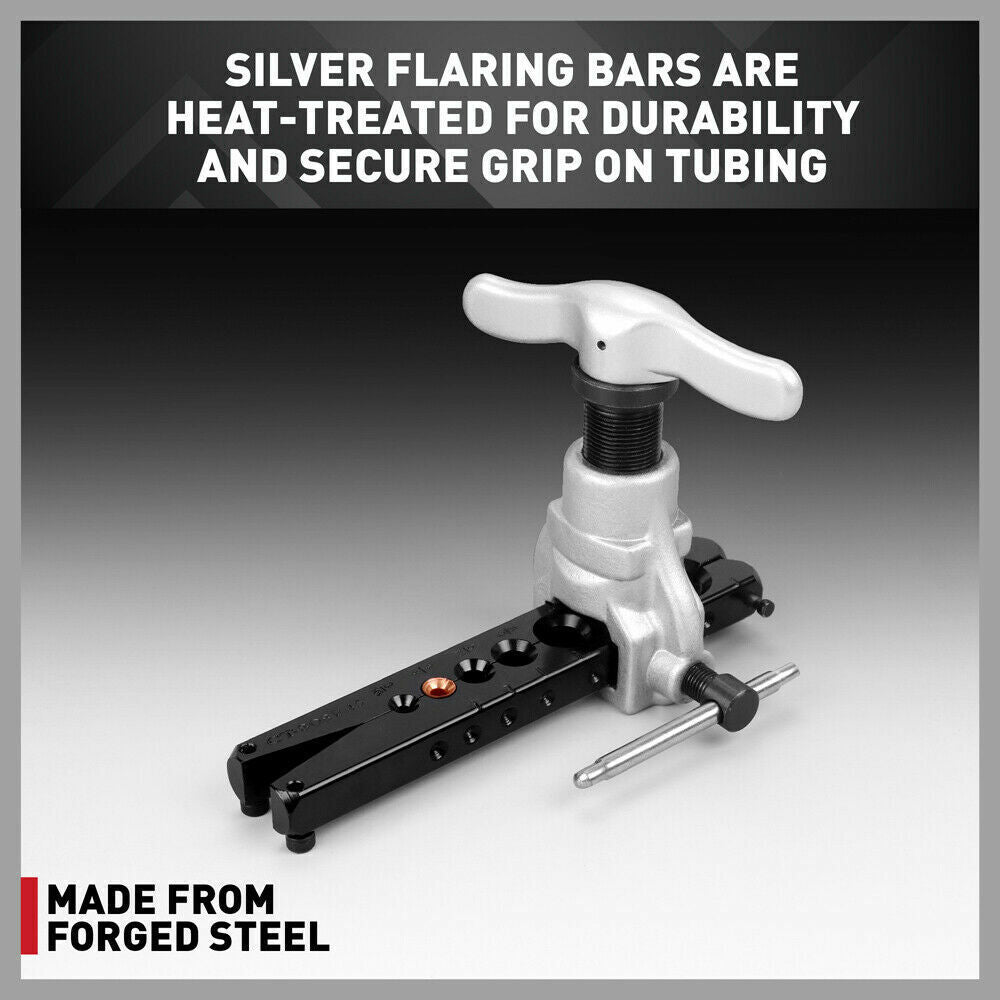 Professional Eccentric Flaring Tool Kit - Creates 45 Degree Flares in Soft Tubing, Sizes 3/16" to 3/4", Durable Design