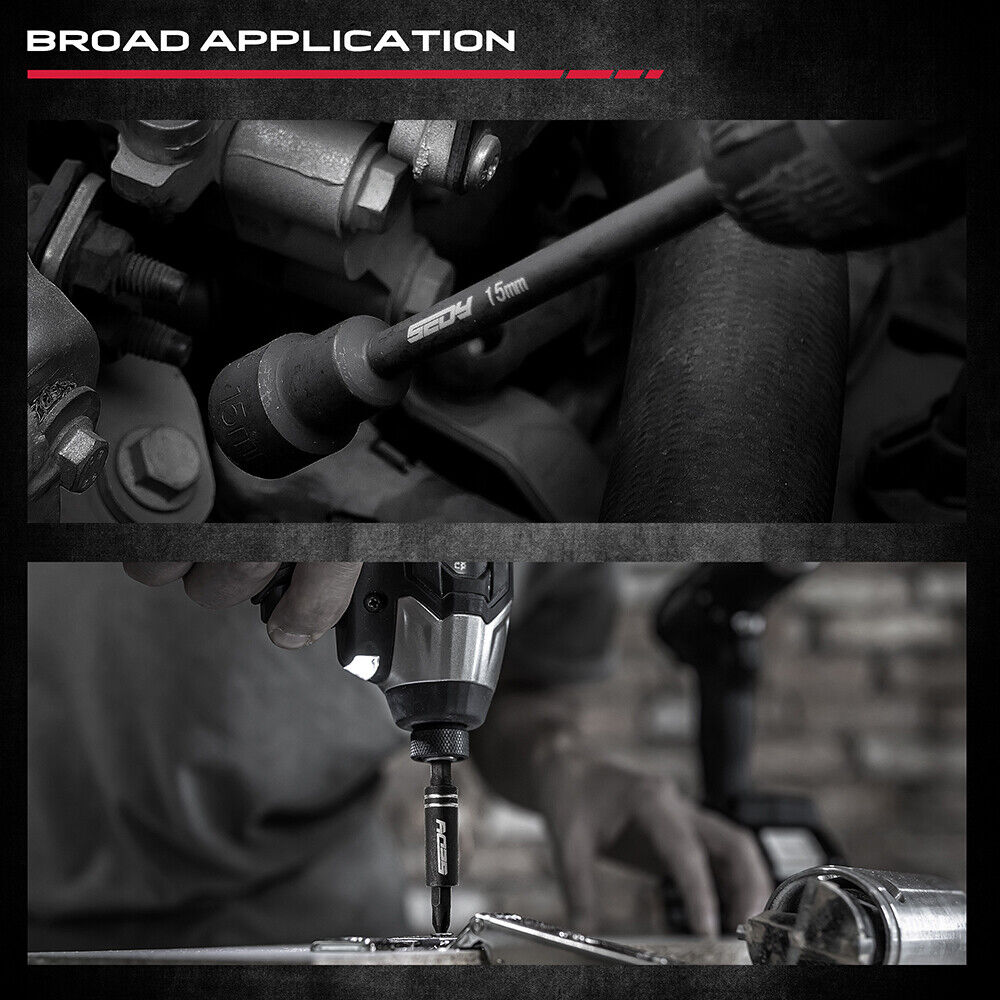 HORUSDY 31Pc Magnetic Nut Driver Set with Long Reach Hex Shank and Durable S2 Steel Construction for Efficient Drilling and Fastening