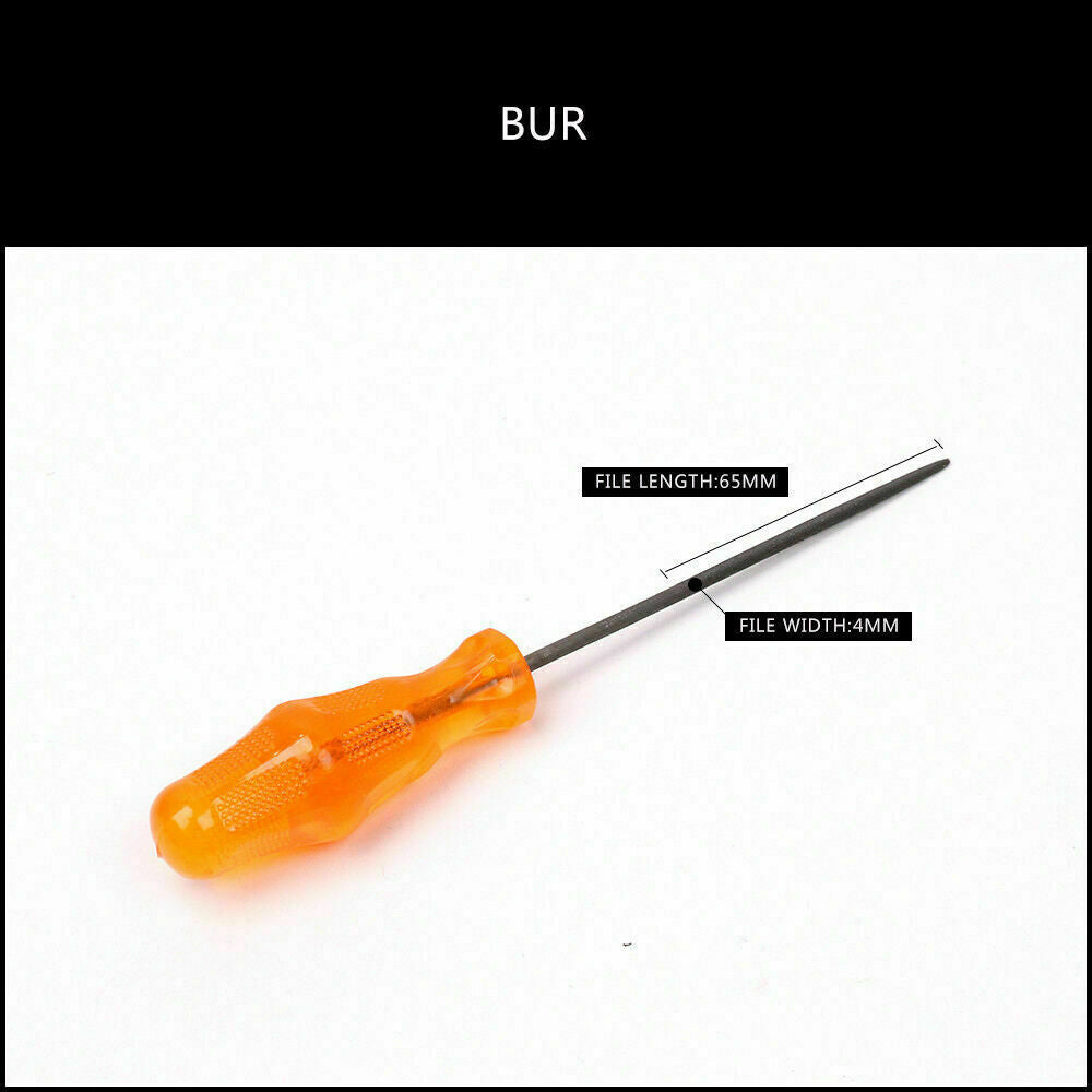 6Pc Mini Needle File Set in Alloy Steel - Ideal for Woodworking, Carving, and Craft Projects with Ergonomic Grips