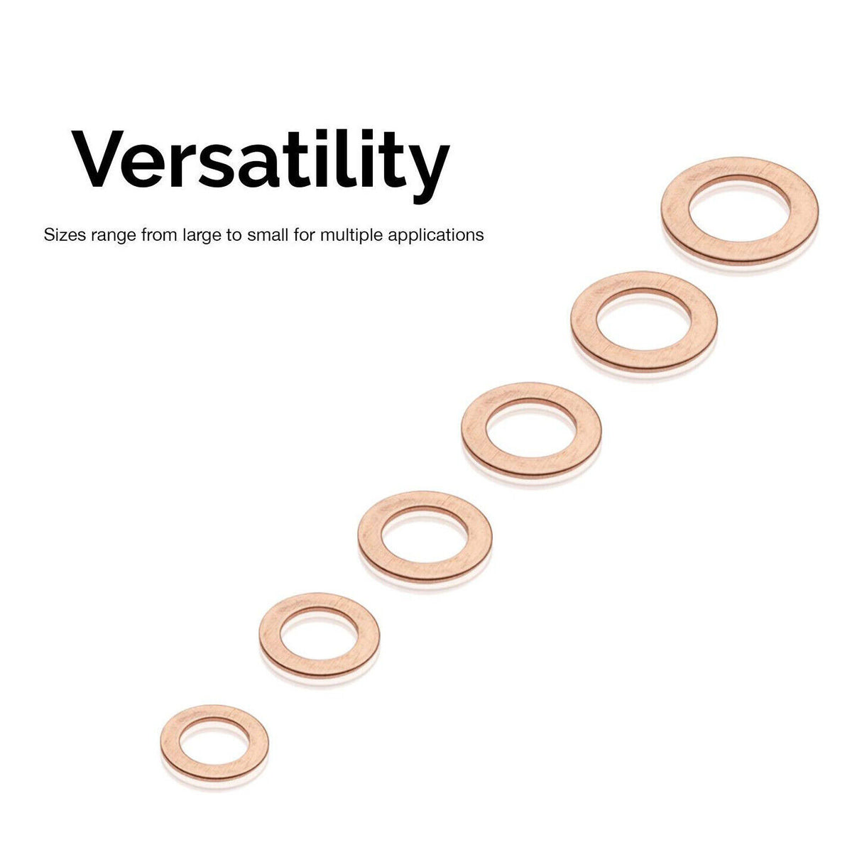 Durable 220-Piece Copper Washer Set for Sump Plugs and Sealing in Engines