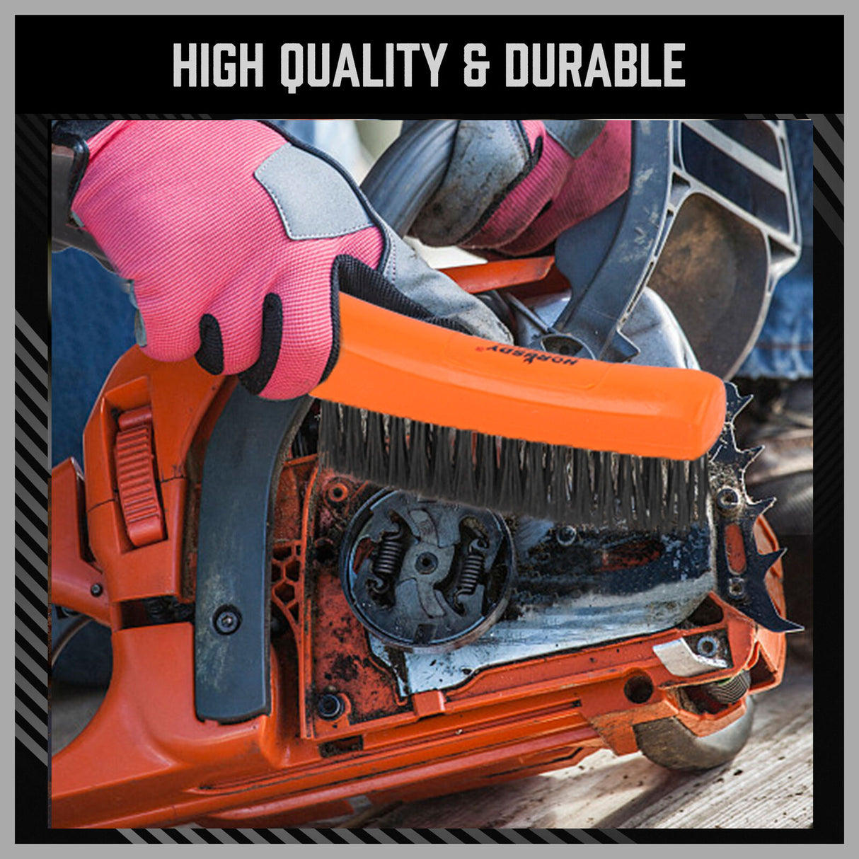 Durable Wire Brush with Anti-Slip Handle for Surface Cleaning and Rust Removal