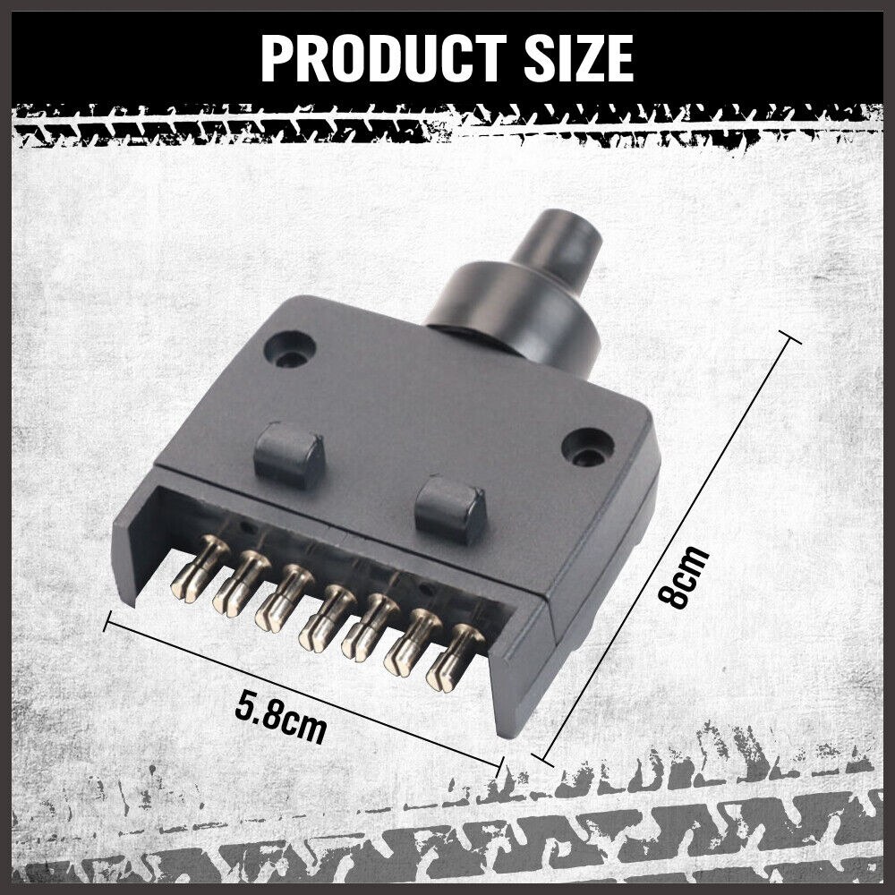 HORUSDY 12 LED Trailer Tail Light Kit, 100x100x23mm, 12V with 8m 5-Core Cable and 7-Pin Plug, Waterproof, Ideal for Caravans and Utes