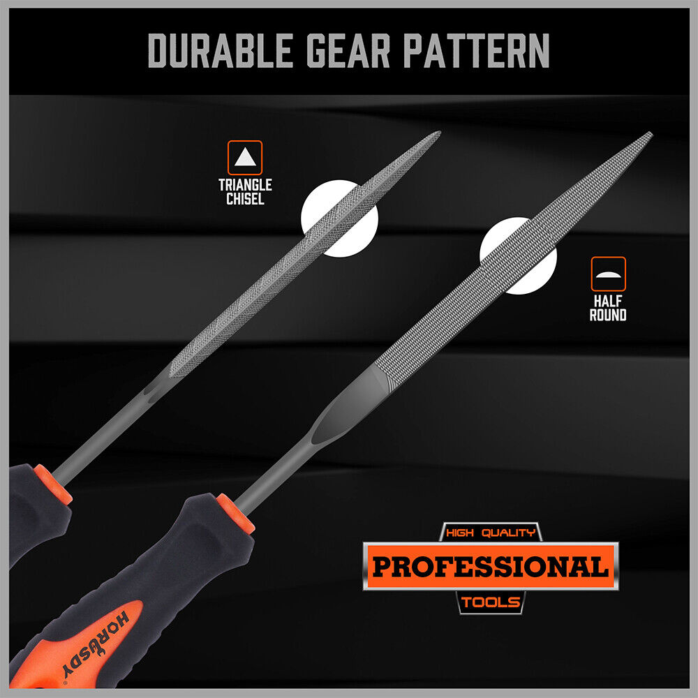 HORUSDY 2 Mini Steel Files for Hardwood Processing, Deburring, Polishing in Carpentry and Wood Carving