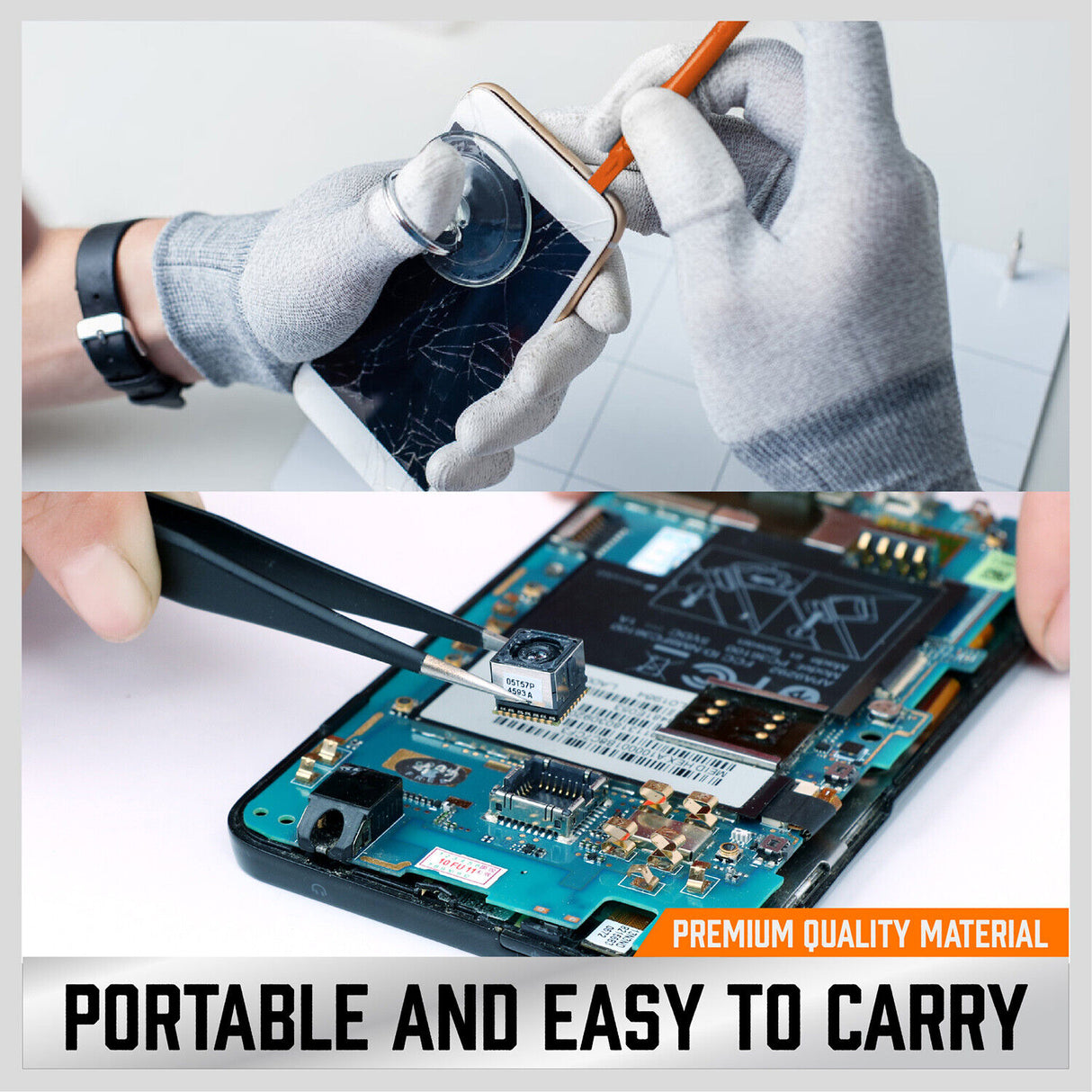 Comprehensive 110-in-1 Precision Screwdriver Kit with Magnetic Handle, Various Bits, and Repair Tools