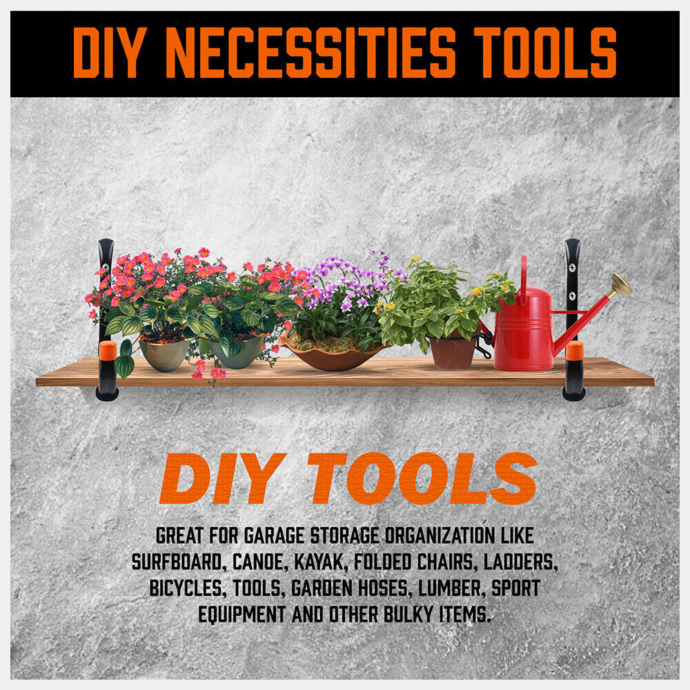 Set of 10 Heavy Duty Steel Wall Mount Hooks in Various Sizes for Garage and Utility Storage