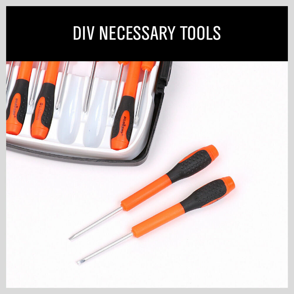 Complete 12-Piece Precision Screwdriver Kit with Chrome Vanadium Steel for Electronics and Computer Repair