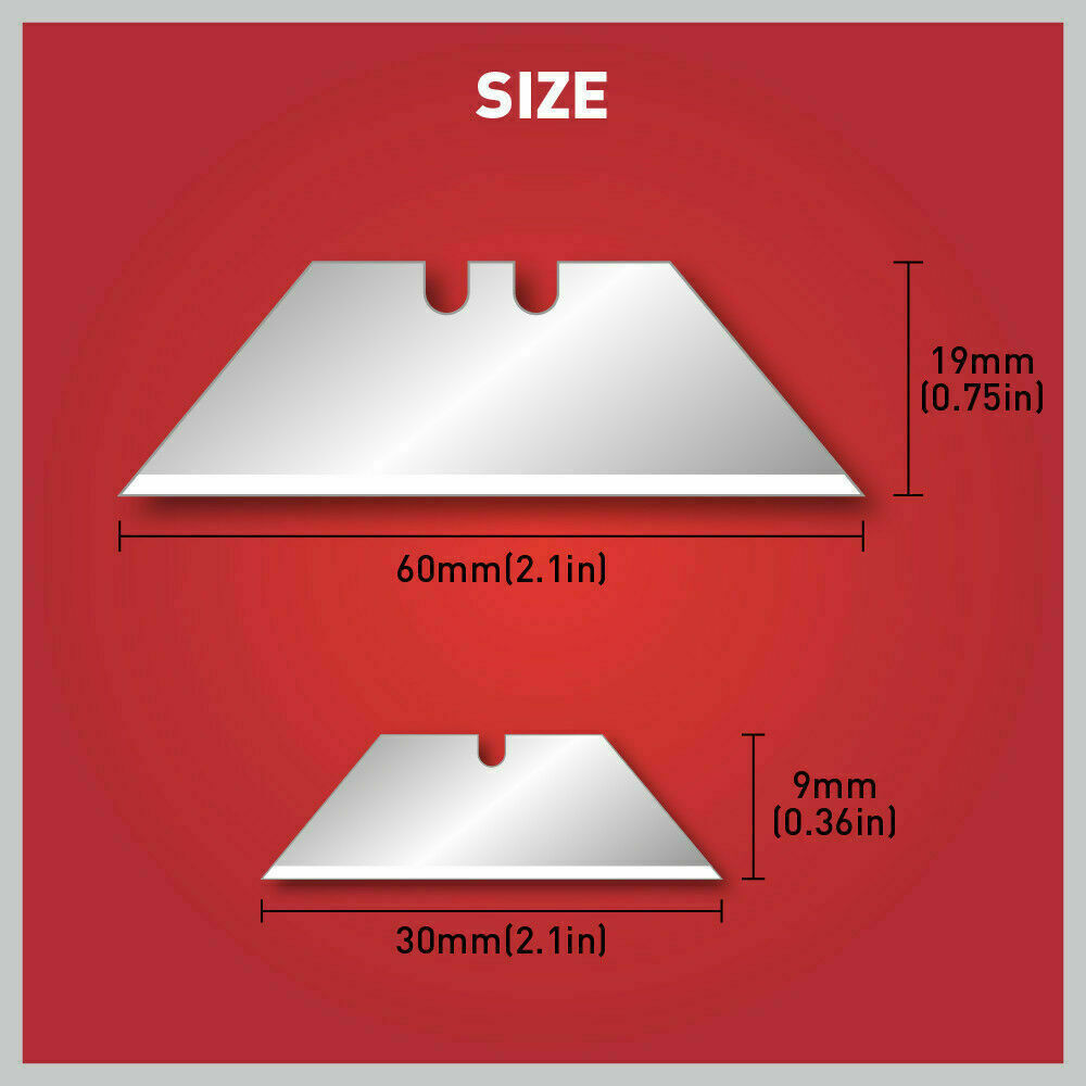 Two folding utility knives with aluminium handles and ten additional Stanley blades for crafts and DIY tasks.
