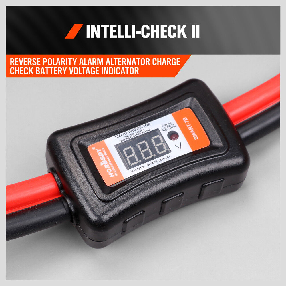 Reliable 1200A Jumper Leads with Surge Protection and Intelli-Check for 4-8-cylinder vehicles.