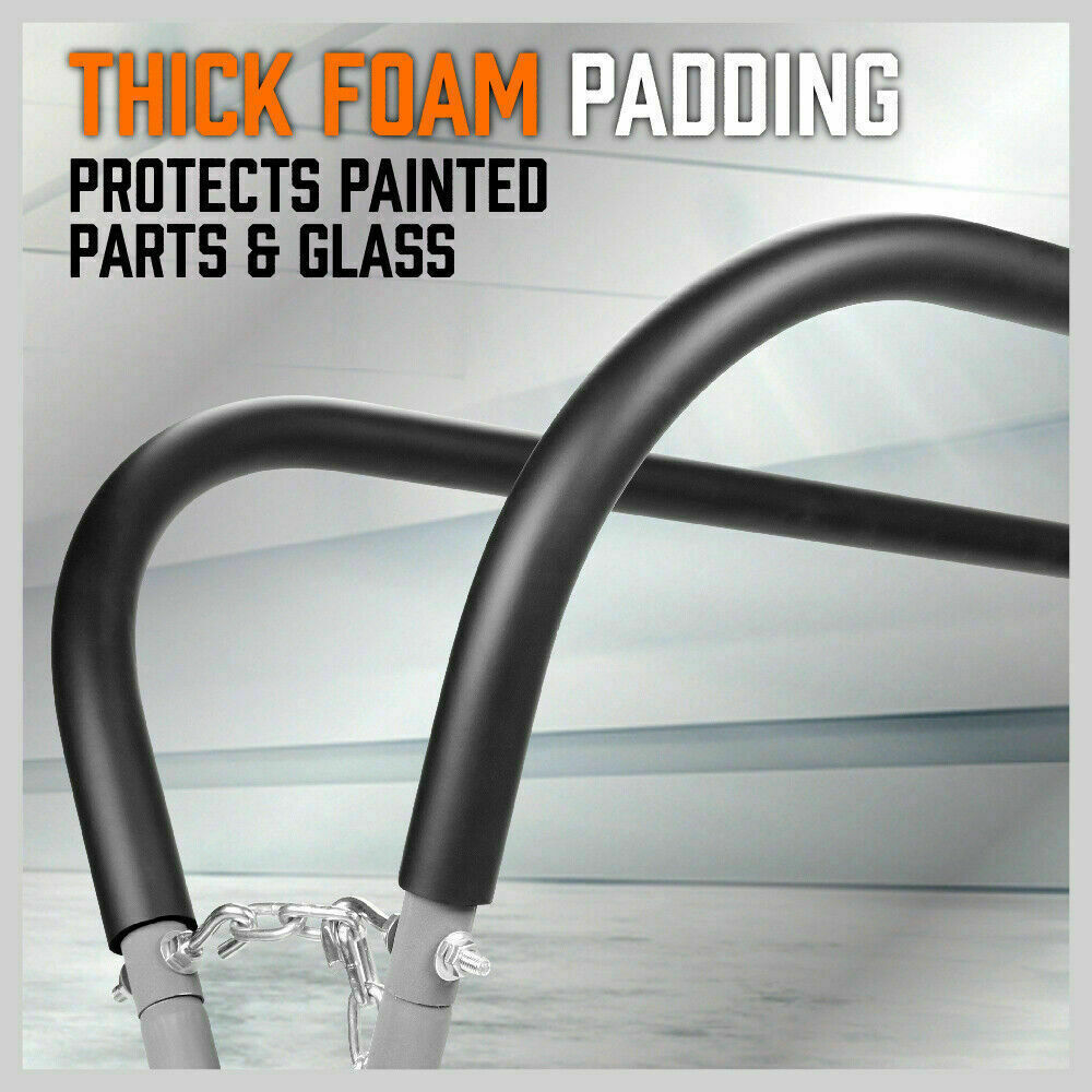 Versatile Adjustable Auto Panel Stand - Ideal for Car Repairs, Features Powdercoated Steel Frame and Padded Foam Top