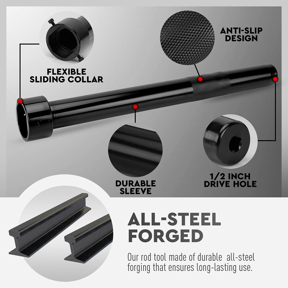 Versatile SEDY Inner Tie Rod Removal Tool Kit with Adapters and Case