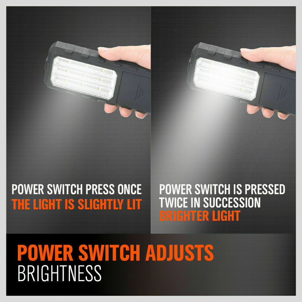 Compact and portable LED Light, perfect for camping, garage work, and auto repairs. Features a handy size of 175cm x 25cm x 73cm, equipped with two magnets for easy mounting, and powered by 9 LED lights for superior brightness.