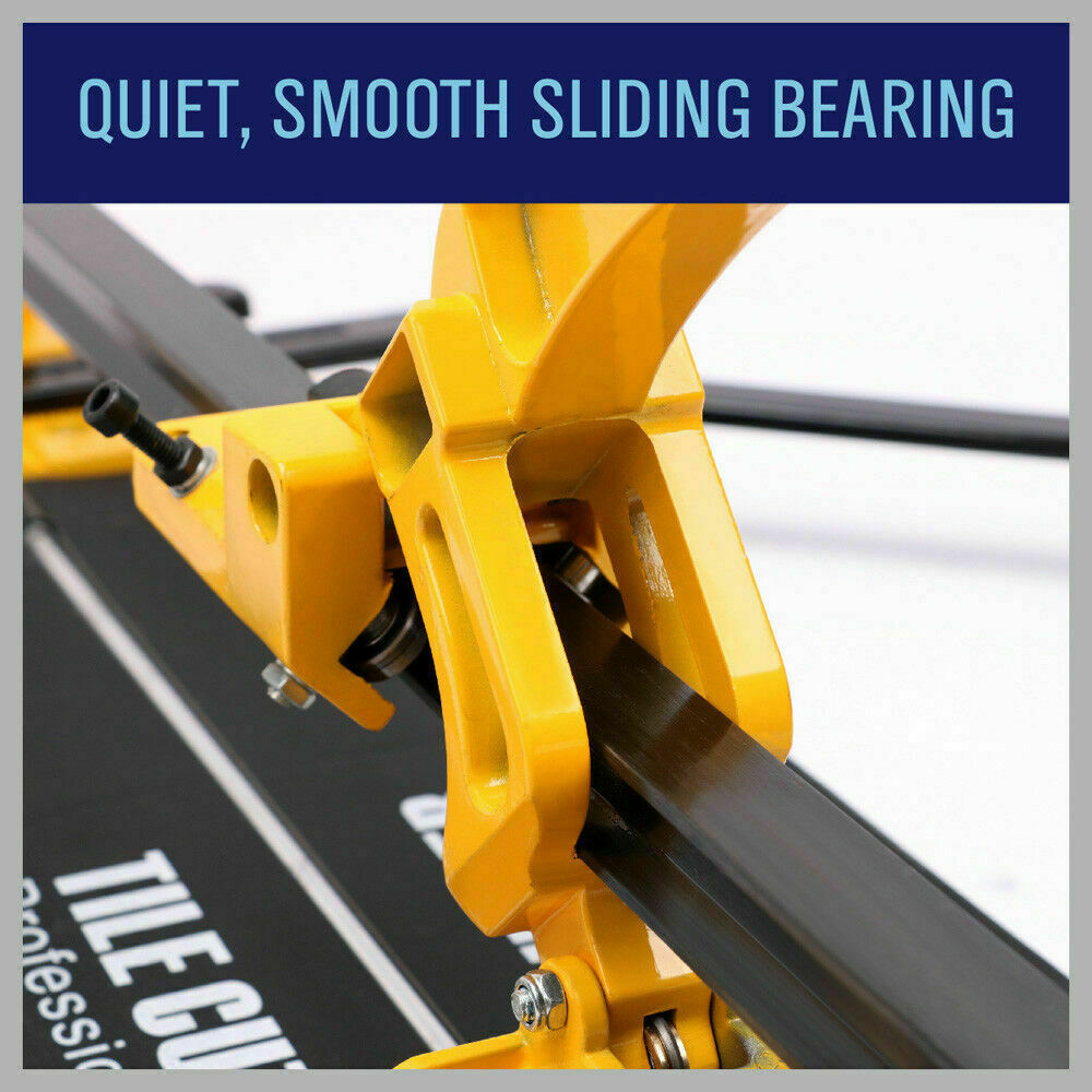 Professional 600mm Manual Tile Cutter with Laser Guide - Features Titanium Cutting Wheel, Non-Slip Bed, and Adjustable Table