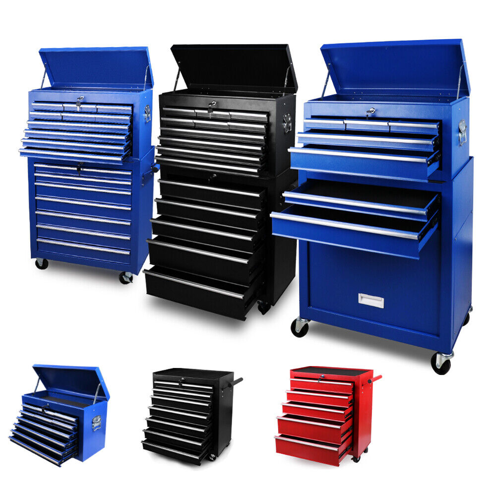 Tool Box Chest Cabinet Trolley - High-quality steel construction, ample storage, secure locks, easy mobility.
