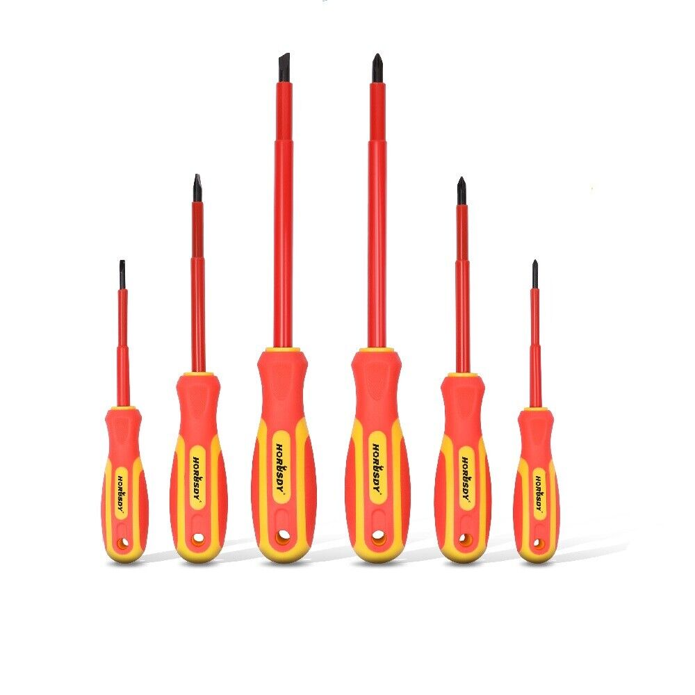 6pc Insulated Screwdriver Set with Magnetic Tips and VDE 1000V Rating