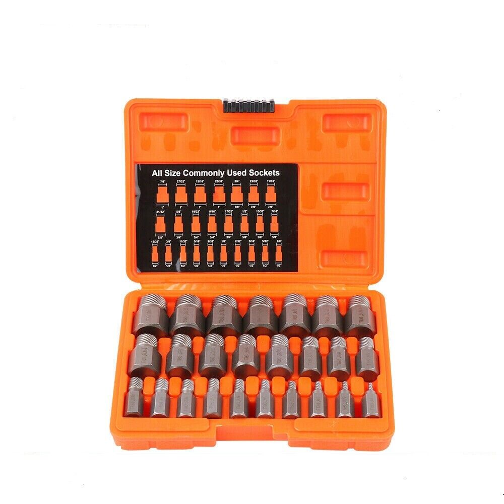 HORUSDY 25-Piece Screw Extractor Kit with Chrome Molybdenum Steel Bits and Durable Carrying Case for Efficient Bolt Removal