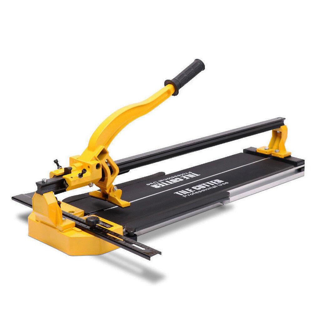 Professional 600mm Manual Tile Cutter with Laser Guide - Features Titanium Cutting Wheel, Non-Slip Bed, and Adjustable Table