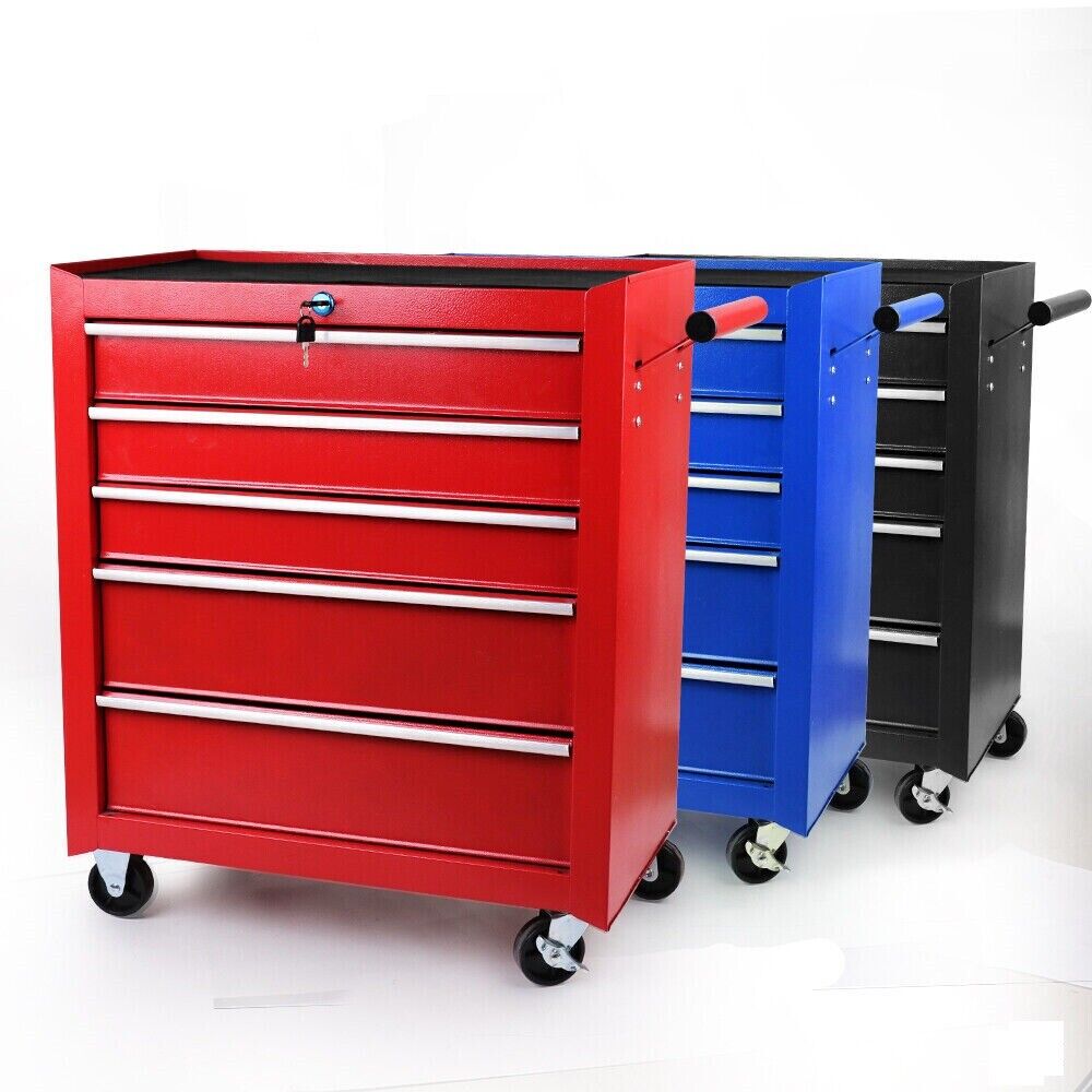 Tool Box Chest Cabinet Trolley, 5-17 Drawers Garage Storage Boxes