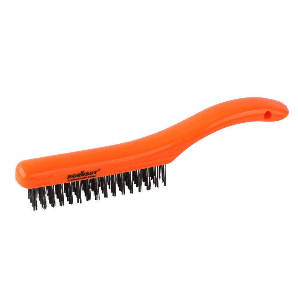 Durable 260mm Stainless Steel Wire Brush with Non-Slip Grip for Effective Surface Cleaning