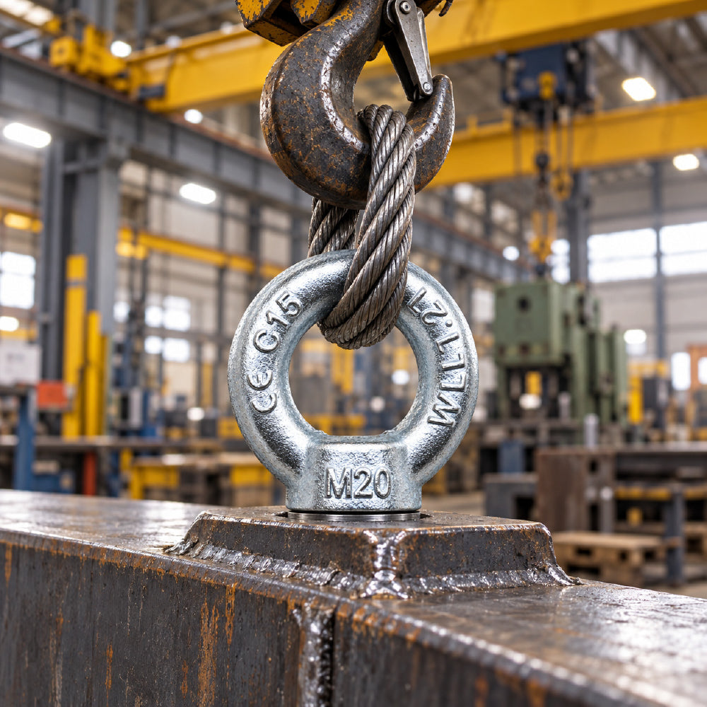 Metric lifting eye nut M8-M24 threaded rigging eye bolt nut for lifting, hoisting, machinery and industrial applications