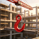 large opening eye hook with heavy-duty powder-coated finish for rigging, lifting, cargo securement and material handling