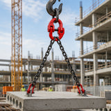 G80 hammerlock coupling link with red powder-coated finish for connecting Grade 80 lifting chains, rigging and hoisting assemblies