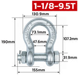 heavy duty bolt type bow shackle 0.5T-25T with nut and cotter pin for lifting, rigging, towing and industrial applications