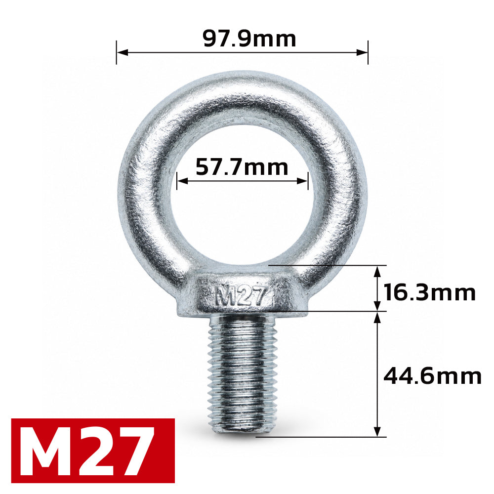 metric lifting eye bolt M8-M42 heavy duty threaded eye bolt for rigging, lifting, machinery, construction and industrial applications