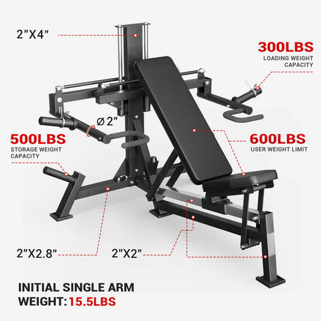 plate loaded chest press machine adjustable incline flat bench iso lateral home gym equipment upper middle lower chest strength trainer