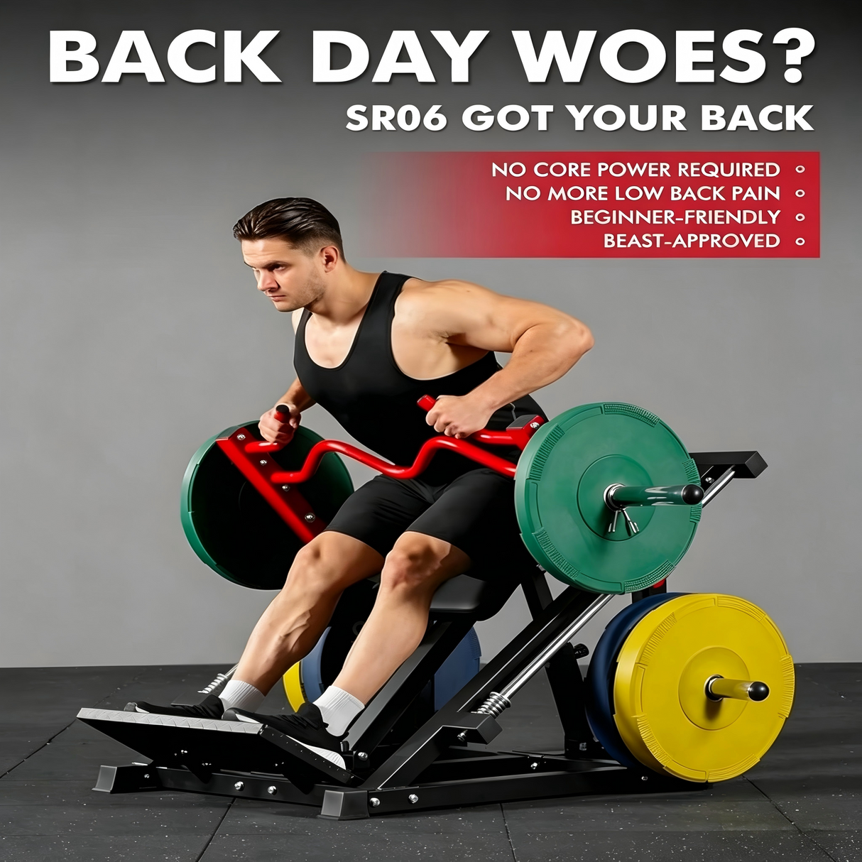 plate loaded linear row machine seated row trainer with adjustable backrest multi grip handles home gym back workout equipment