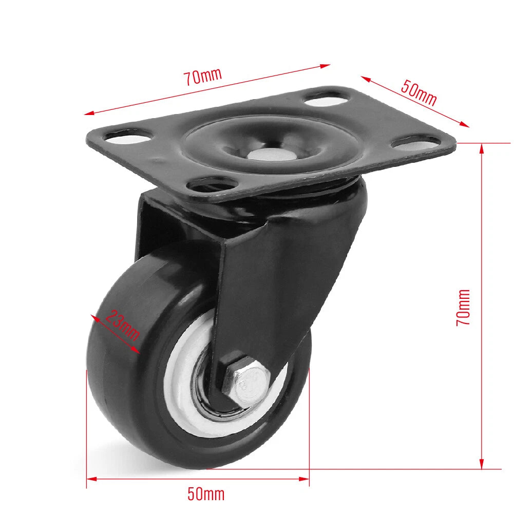 40mm and 50mm swivel caster wheels with brake and non-brake for furniture carts workbenches and storage trolleys