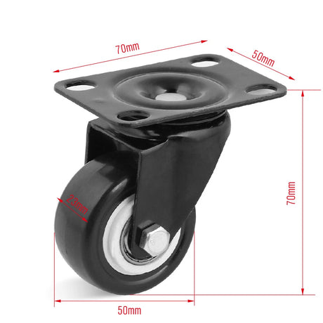 40mm and 50mm swivel caster wheels with brake and non-brake for furniture carts workbenches and storage trolleys