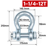 heavy duty bolt type bow shackle 0.5T-25T with nut and cotter pin for lifting, rigging, towing and industrial applications