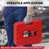 cylinder leak down tester kit dual gauge engine compression tester air powered automotive diagnostic tool with hose adapters 10mm 12mm 14mm for car motorcycle engine testing