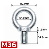 metric lifting eye bolt M8-M42 heavy duty threaded eye bolt for rigging, lifting, machinery, construction and industrial applications