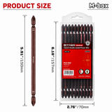 PH2 double-ended impact screwdriver bit set with S2 steel magnetic power bits, torsion zone design, available in 65mm, 90mm and 150mm lengths for impact drivers and drills