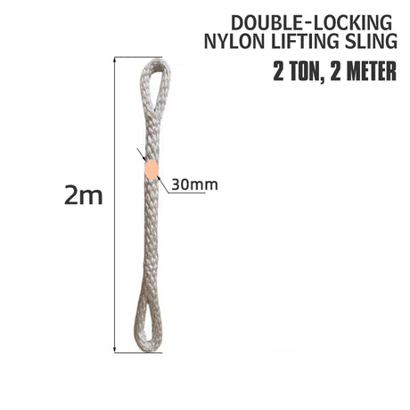 2T / 3T / 5T Nylon Lifting Sling, Heavy Duty Endless Round Sling for Hoisting & Rigging