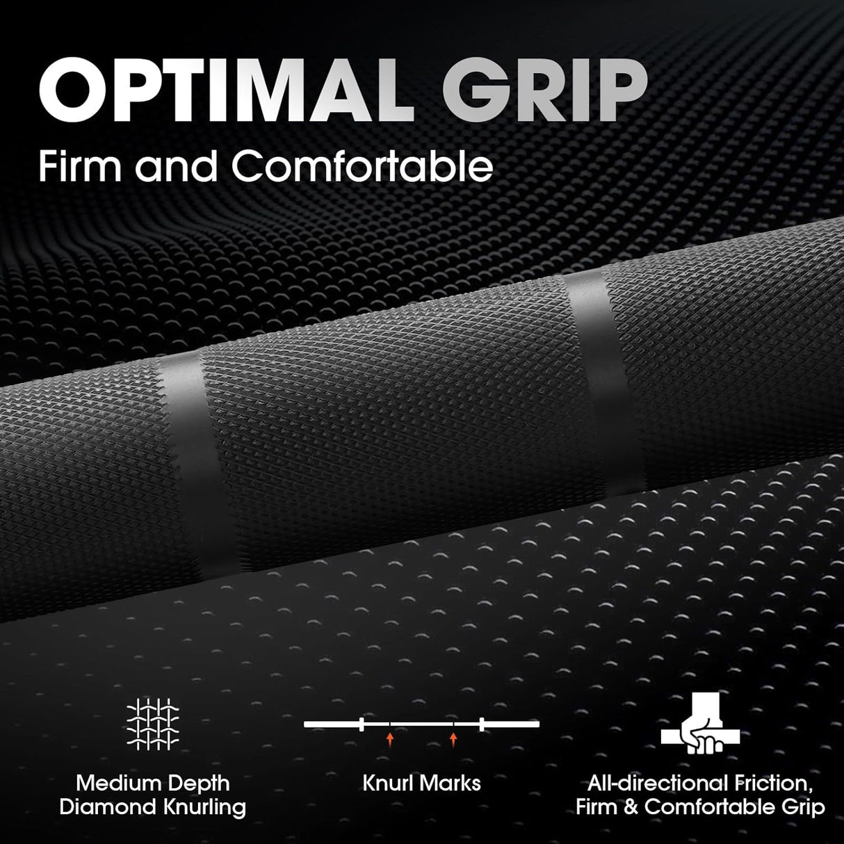 6FT and 7FT Olympic barbell bars with 2-inch sleeves, 28mm knurled shafts and rotating sleeves for home gym strength training
