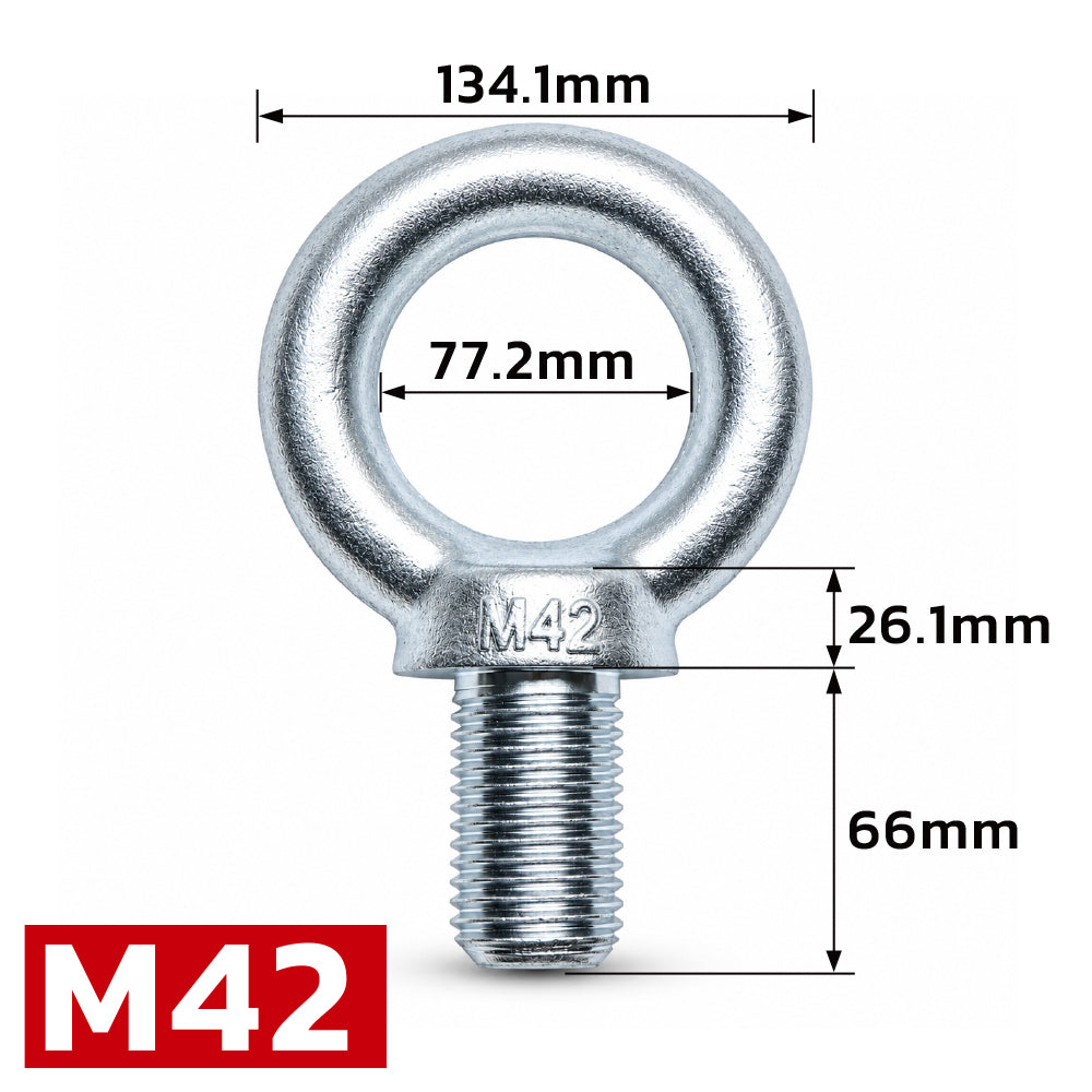 metric lifting eye bolt M8-M42 heavy duty threaded eye bolt for rigging, lifting, machinery, construction and industrial applications