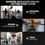 6FT and 7FT Olympic barbell bars with 2-inch sleeves, 28mm knurled shafts and rotating sleeves for home gym strength training